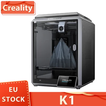 3D-принтер Creality K1, Автоматическое выравнивание, Максимальный расход 32 мм3/с, Максимальная скорость 600 мм/с, ускорение 20000 мм/с2 Цельная рама