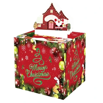 Набор рождественских коробок с 30 прозрачными пакетами, идеальный сюрприз для детей и взрослых