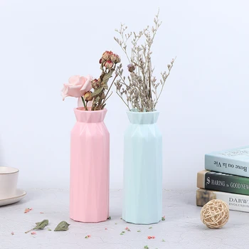 Ваза для цветов в скандинавском стиле, украшение гостиной, современные пластиковые вазы Оригами, горшок для цветочных композиций, декор для дома