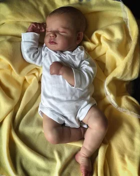 Силиконовая кукла-Реборн Bebe reborn 50 см, кожа новорожденного ребенка с 3D-краской и мягкими венами