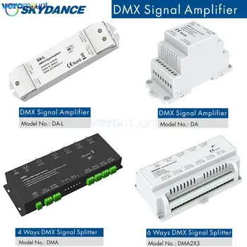 Skydance DA DA-L 2-канальный DMA 4-канальный DMA2X3 6-канальный DMX 512 Усилитель Сигнала 12V 24V 36V DC DMX512 Разветвитель сигнала