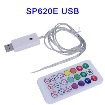 USB SP620E Bluetooth Music Pixel Controller APP + ИК-пульт Дистанционного управления для 3pin WS2812B WS2811 Светодиодные Ленты Dream Color String Light
